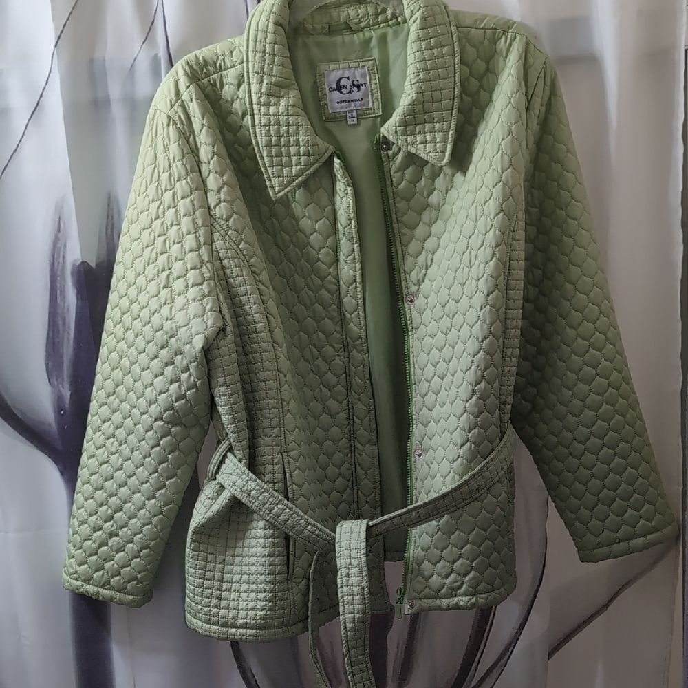 Quilted Green Jacket for Women